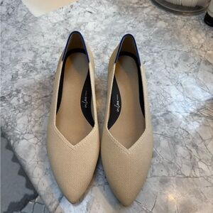 Rothy's High Point Sandstone Pointed-Toe Flats 8